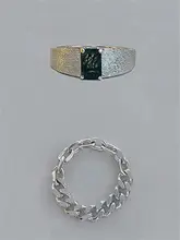 リング レディース シルバー925 ヘアライン加工 チェーンデザイン ジュエリー おしゃれ 上品 「Hide aki」「SOUHAIT」
