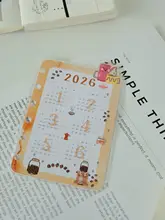 コーヒーテーマのイラストカレンダー【A5・A6・A7用・手作りのビニールカバー・仕切りページ付き】
