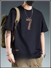 コットン製 メンズ 半袖Tシャツ【プリントデザイン・ゆったりシルエット】