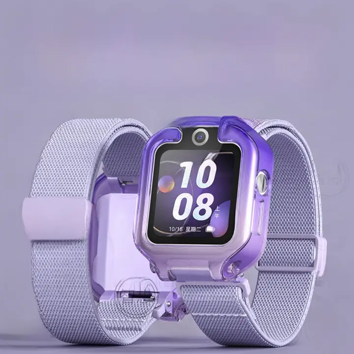 Huawei 子供用スマートウォッチバンド【4pro・5x・5xpro・5pro・4x星耀版・3pro超能版・3s対応・プラスチックマグネットバックル・編み込みデザイン】