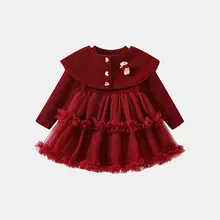 子供用ニットプリンセスワンピース【秋冬・誕生日・お祝いに最適】