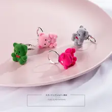 可愛いクマデザインの925純銀製リング【フィンガーリング・サテン仕上げ・キュー トなデザイン】（セットアップ対応）