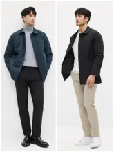 JSSD HOMME 春用 メンズビジネストレンチコート【フィットデザイン・ミドル丈・カジュアルスタイル】