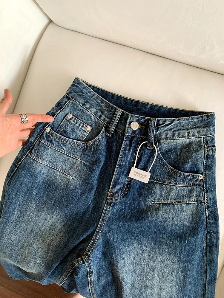 アメリカンヴィンテージ風 七分丈ワイドレッグデニムパンツ：カジュアル・クロップドスタイルの実用性とサイズ選びのガイド