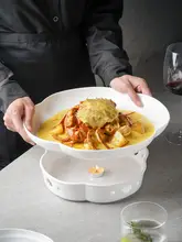 高級中華料理用粘土製皿【保温・キャンドル加熱・デザインプレート】