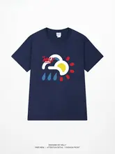Xiaonili アメリカン漫画プリント半袖 Tシャツ
