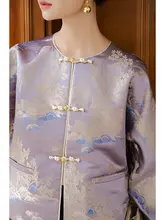 国風デザインサテン外套【春用・デザイン織り・新中式】