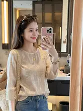 夏用柔らかい風合いのイエローオーバーサイズブラウス【長袖・フィット・女性用】