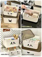 可愛いカバー付き防塵収納ボックス【ベッドサイド用・小物入れ・お菓子や衣類の収納に最適】