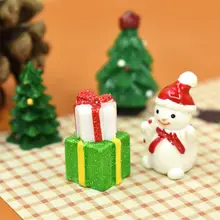 クリスマスギフトボックスの模型ドールハウス【デスクトップ装飾・樹脂製・ミニチュア】