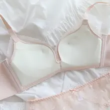 優しいフレンチスタイルのレースブラジャー【モダール・ノンワイヤー・小胸向け】（セットアップ対応）