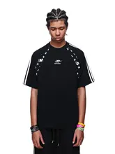 アメリカンスタイルのビンテージスポーツTシャツ【ストリートスタイル・スリーブ付き・コットン】