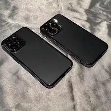 スマートフォンケース【電鍍仕上げ・男女兼用・黒・耐汚れ対応】