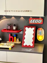 多機能化粧鏡【卓上スタンド式・壁掛け対応・収納ラック付き】