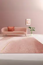 カーペット 寝室 使用シーン 北欧 スタイル ピンク 可愛い