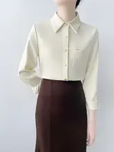 長袖マイルドシャツ【フィット・女性用・通勤・重ね着対応】（セットアップ対応）