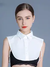 白色の尖った襟のつけ襟【ユニセックス・シャツアクセサリー・ニットとのコーディネートに最適】
