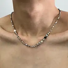 色あせないモビウスデザインのチタン鋼ネックレス【男性用・トレンド・ロックスタイル・鎖骨チェーン】