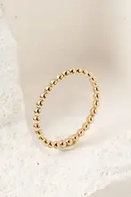1.9mm真円ビーズリング【14Kコーティング・指輪・女性用・フレンド用・細身】