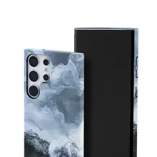 抽象雲霧アートスマートフォンケース【液体肌触り・ハードシェル・全包・マット仕上げ・超薄型】