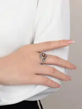 高級ヴィンテージデザインリング【S925純銀・アメジスト付き・オリジナルデザイン】