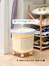 スタイリッシュなゴミ箱【学生向け・ベッド下収納・キャスター付き・圧縮リング式】