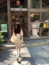 涼しげなデザインの肩出しトップスとパンツ【天絲・通気性・防晒・フィット】（セットアップ対応）