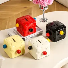 貯金箱 チーズ型 出し入れ簡単 おしゃれ かわいい リビング インテリア プレゼント ギフト キッズ ボーイズ ガールズ 大人
