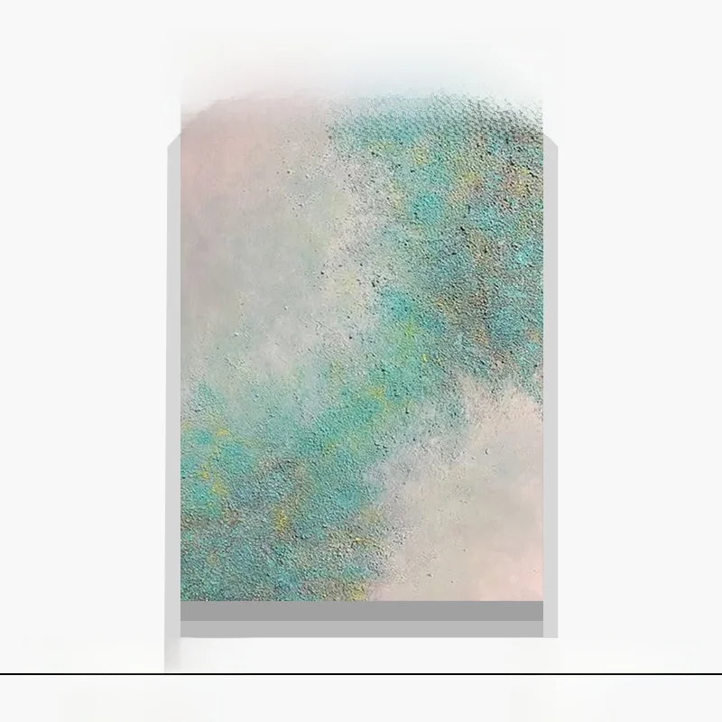 手描き油絵の現代的抽象デザイン 壁掛けアート：淡い色合いでリビング・玄関を美しく演出