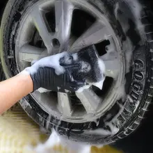 黒色車用マイクロファイバーホイールクリーニングスポンジ【高密度・大判・傷つけない】