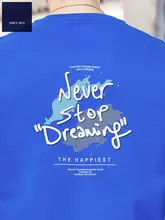 クライナーブルーの半袖Tシャツ【コットン製・高級感・メンズ用】