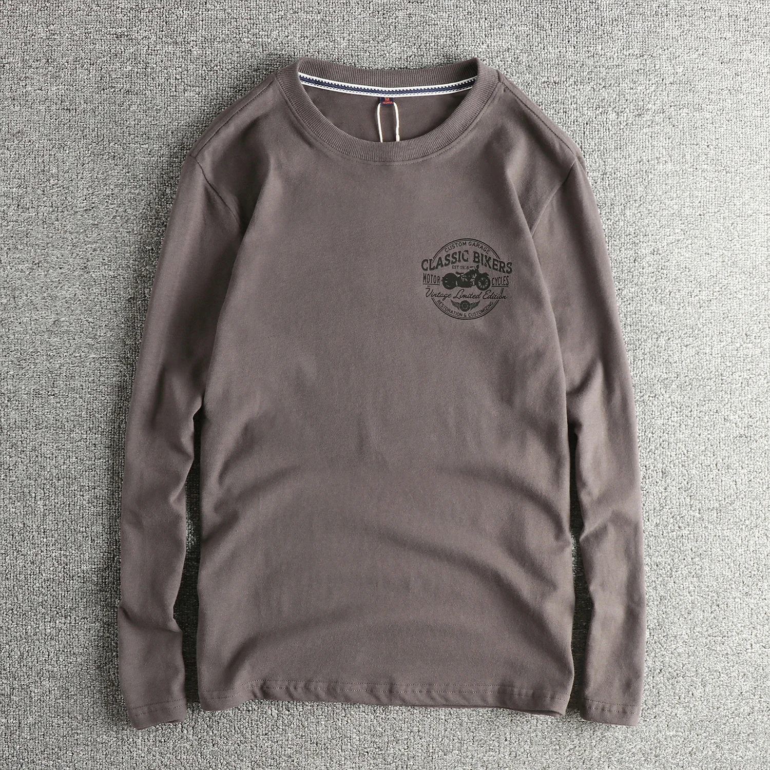 メンズ ロングtシャツ カジュアルなバイカー風デザインで快適な日常着