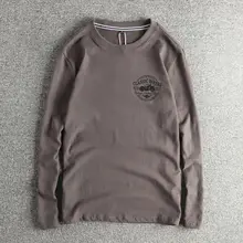 シンプルで快適なバイカー風 メンズ長袖Tシャツ【ラウンドネック・カジュアル】