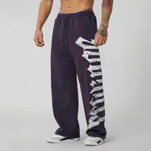 メンズスポーツパンツ【フィットネス・快適なコットン素材・プリントデザイン・中腰・ランニング向け】