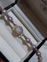 天然淡水バロックパールネックレス【魅惑の紫色・オリジナルデザイン】