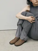 春の新作 韓国風 ラウンドトゥミュールシューズ【スリッポン・浅口・低ヒール】