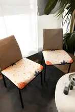 おしゃれなシンプルデザインの防滑ダイニングチェアクッション【オフィス・ユニバーサル・四季用】
