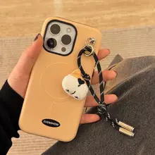 磁吸付きかわいいスマートフォンケース【iPhone対応・ストラップ付き・高級感】