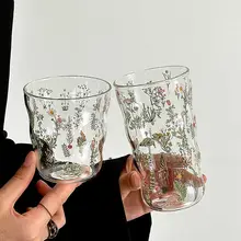 ガラスカップ ジュースカップ 家庭用 高級感 耐熱