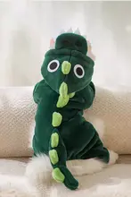 おもしろい恐竜の服 小型犬 秋冬用 ペット 引きつけ可能