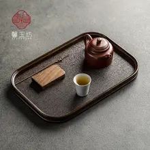 竹製長方形トレー【和風デザイン・編み込まれた表面・茶用・食事用】