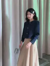 ラブバックルデニム スーツ レディース万能トップスとスカート