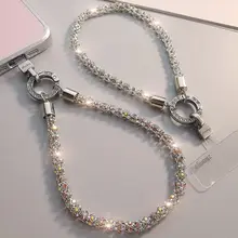 高級感あるキラキラ宝石付きスマートフォンストラップ【女性用・ショートタイプ・アウトドア・防落下】