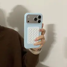 スマホケース 吸盤 ミラー 液体シリコン 無地 シンプル 韓流 インスタ映え iPhone対応「BAYLU STUDIO」