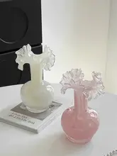 琉璃製の花瓶【ヴィンテージスタイル・粉色・おしゃれなインテリア装飾】