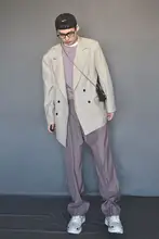 スラックス メンズ ストレート デザイン 上品 きれいめ ストリート