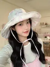 薄手の花柄フィッシャーハット【女子用・登山・日除け】