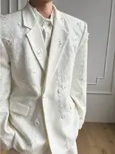 立体的な蝶の花レース刺繍入りジャケット【ゆったりしたデザイン・演出用】