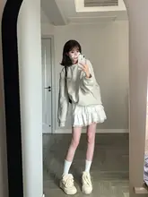甘美な白のレース花柄ケーキ風スカート【ハイウエストAライン・バレエスタイル】