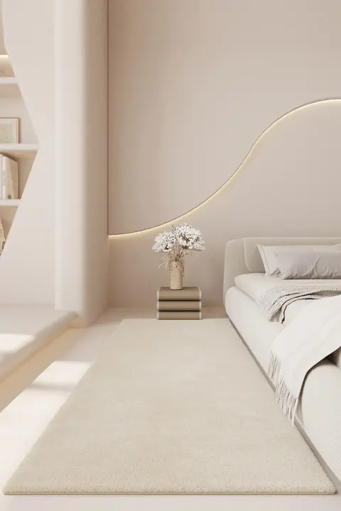 寝室用カーペット 使用シーン 部屋のアクセサリー 厚手のショートパイルタイプ 洗濯機対応